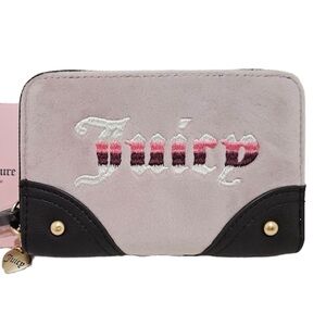 Juicy Couture Retro Vibe Double Zip Dusty Blush/Chocolate NWT $39